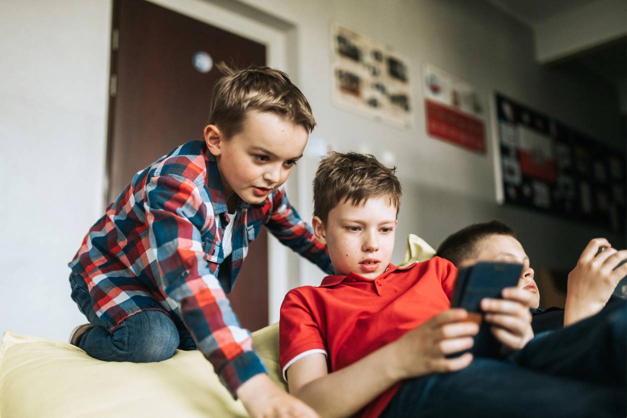 Children playing a game