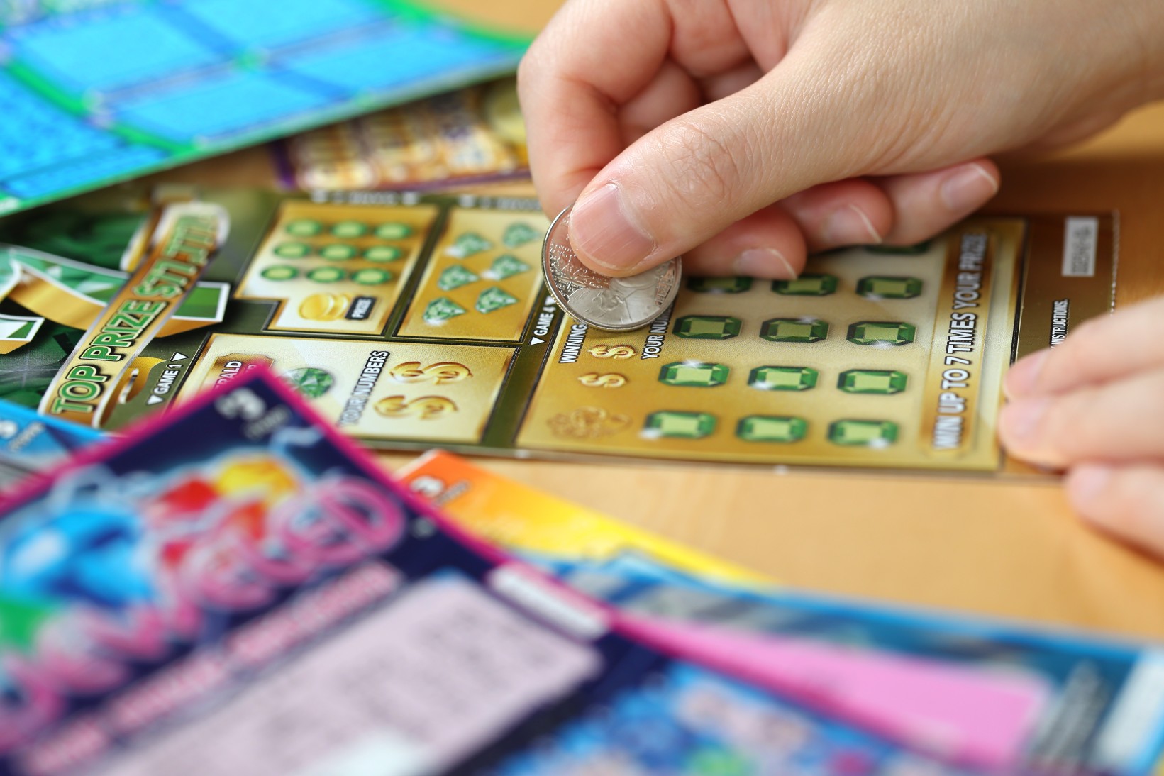 Scratch off lottery ticket