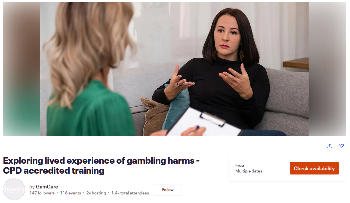 GamCare Webinar image Sept 18 2026