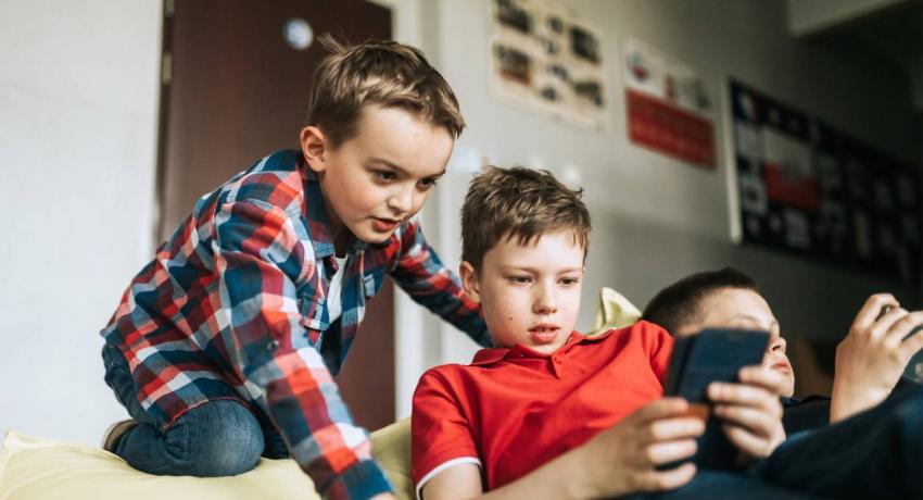 Children playing a game