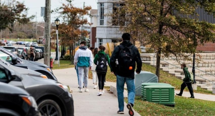 students on campus