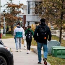 students on campus